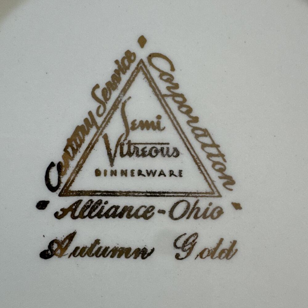 Set of 7 Vintage Soup Bowls - Century Service Autumn Gold Wheat 8 1/4" - Picture 4 of 4